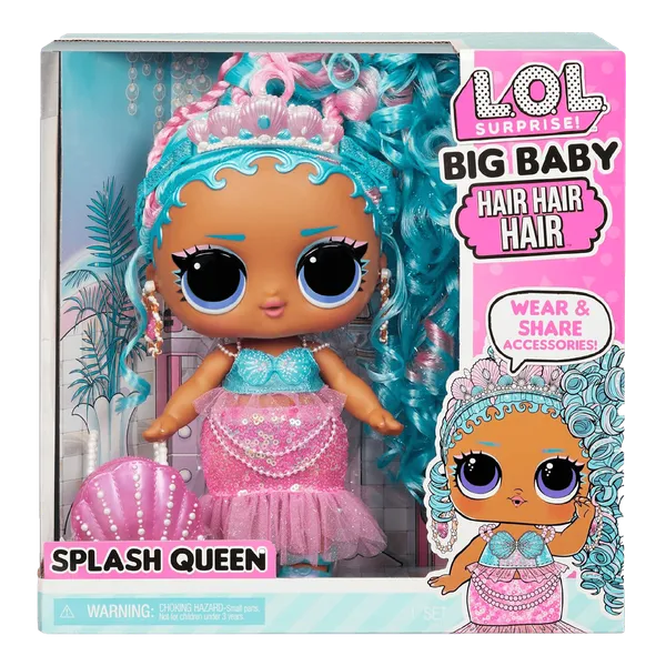 Muñeca Reina Splash LOL Surprise Big Baby Hair Hair Hair Splash Queen